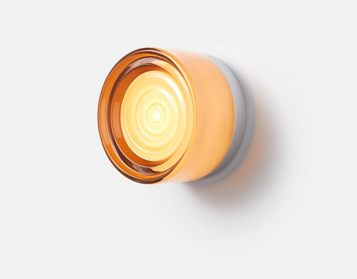 Wave-Textured Glass Sconce detail view
