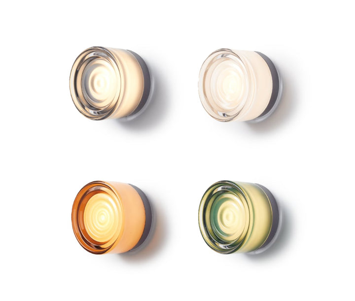 Satin Nickel Wave-Textured Glass Sconce front view