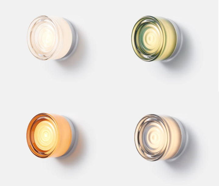 Wave-Textured Glass Sconce angled view