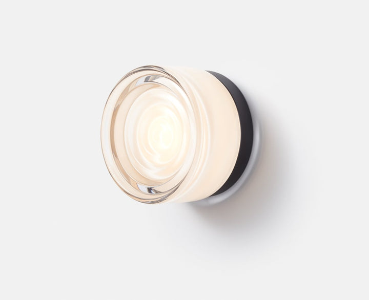 Wave-Textured Glass Sconce side profile