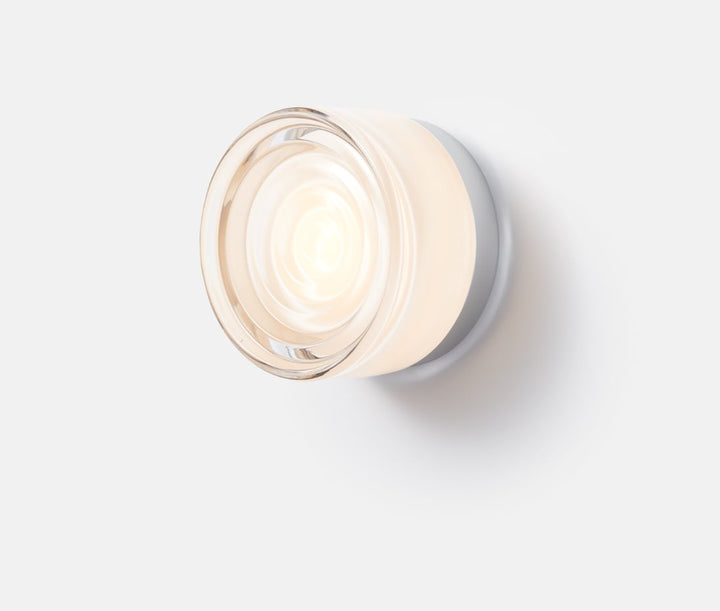 Wave-Textured Glass Sconce installed lifestyle view