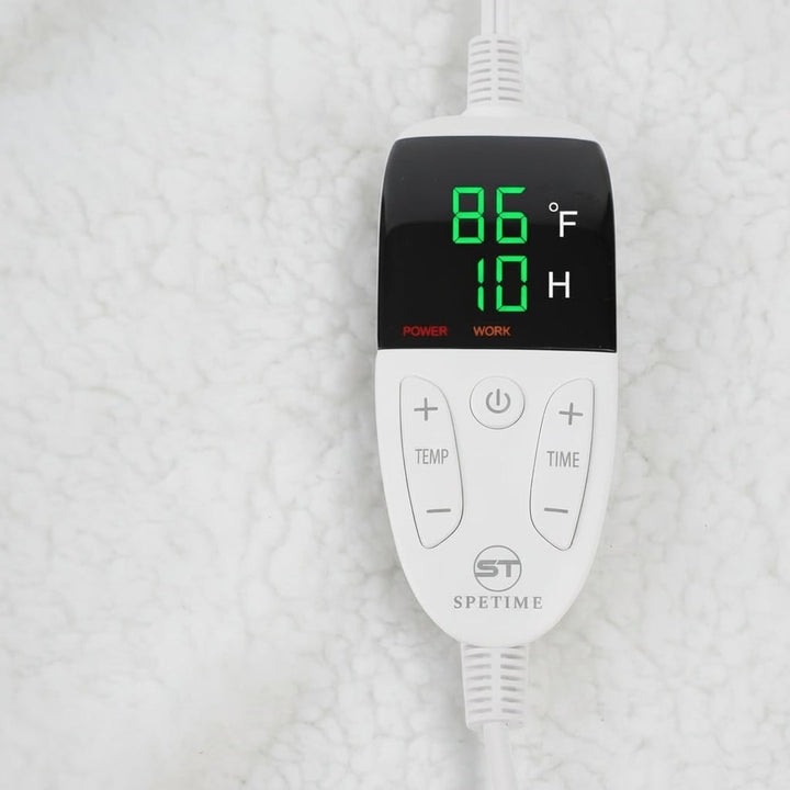 Wearable heated blanket digital controller display