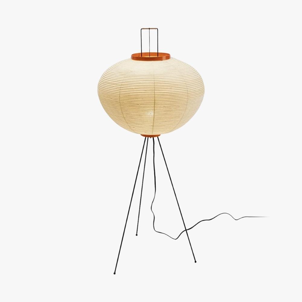 White Paper Floor Lamp full view with tripod base