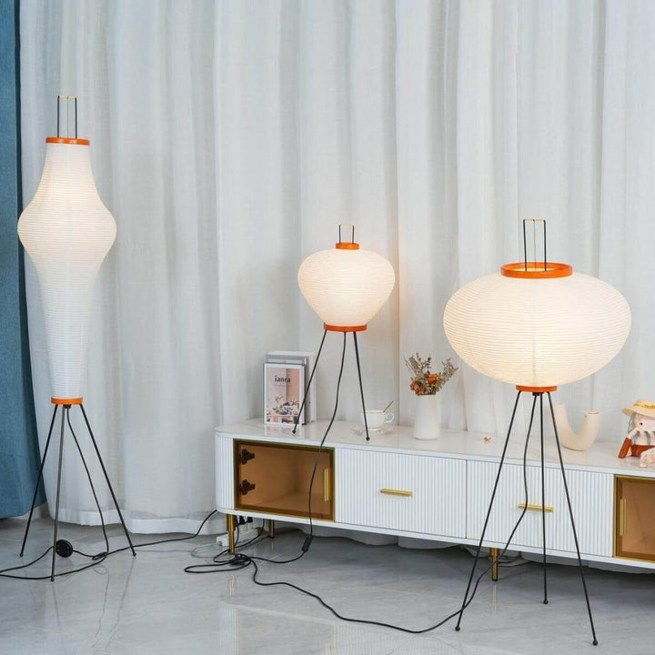White Paper Floor Lamp set lifestyle