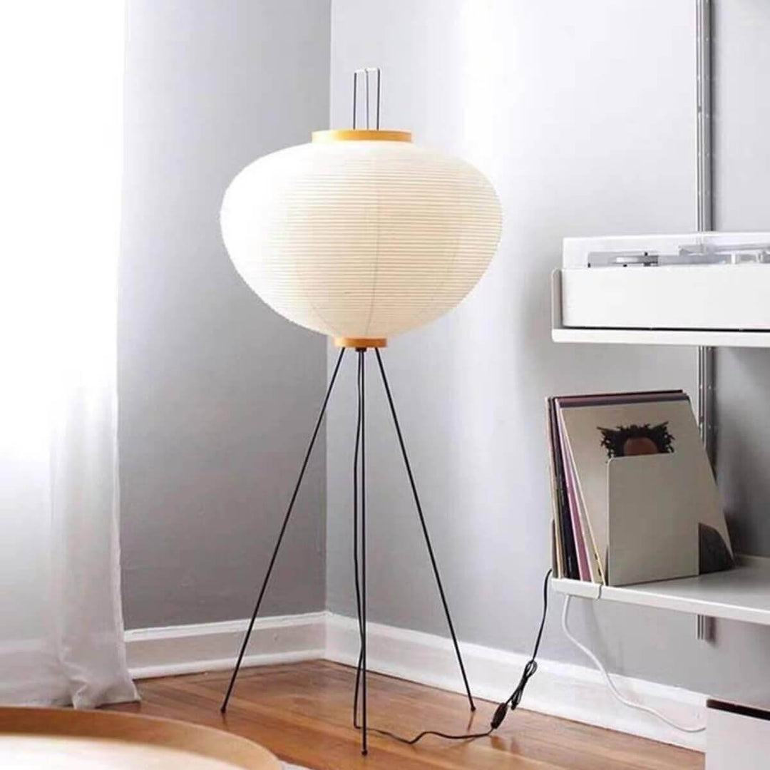 White Paper Floor Lamp corner styling