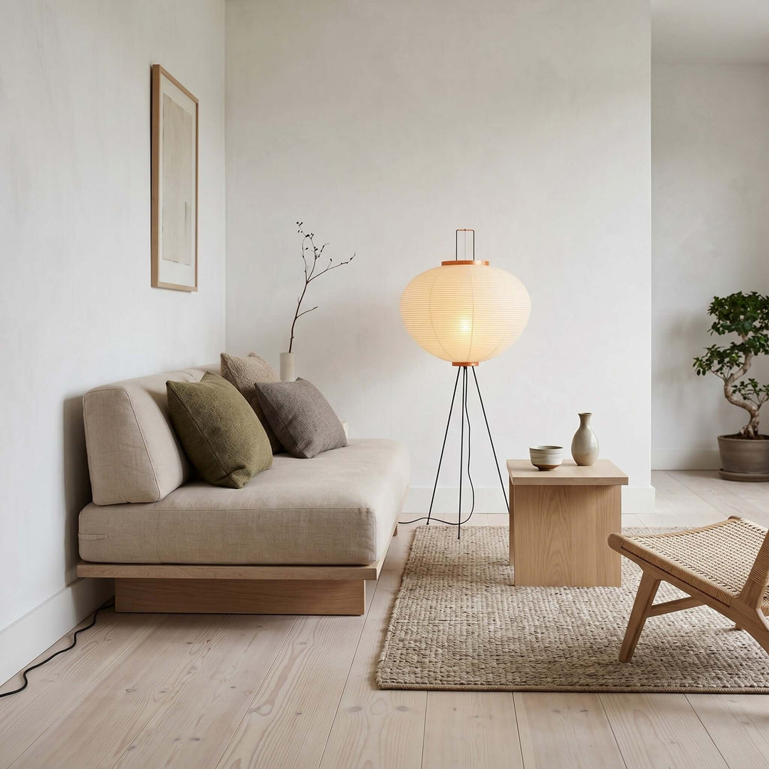White Paper Floor Lamp base detail