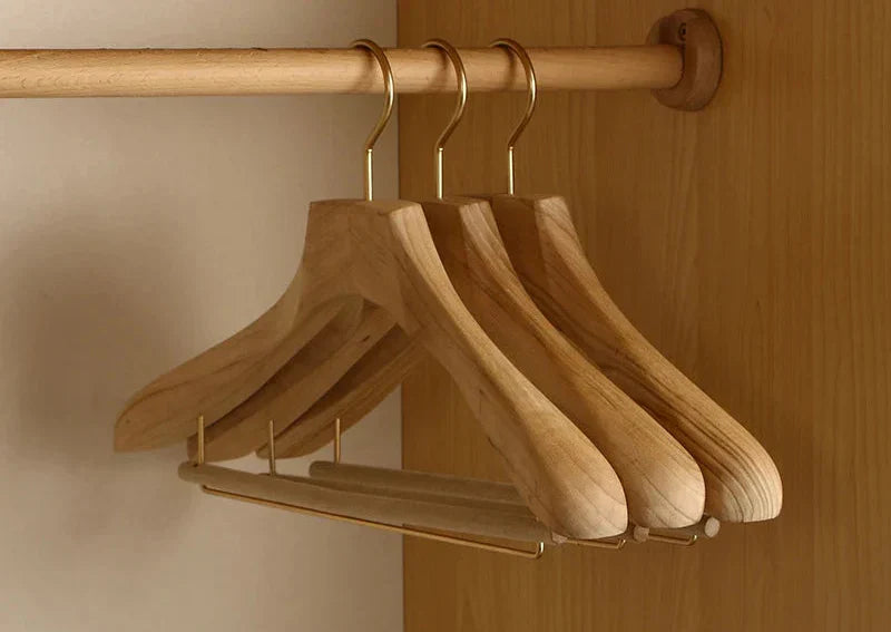 Camphor Wood Hangers with non-slip pant bar