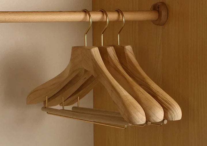 Camphor Wood Hangers with non-slip pant bar