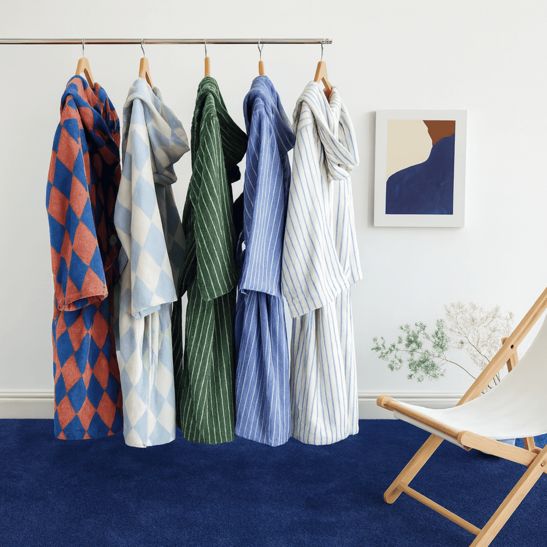 Organic Cotton Robes on clothing rack