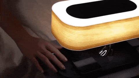 Wood Grain Wireless Charging Lamp demo animation