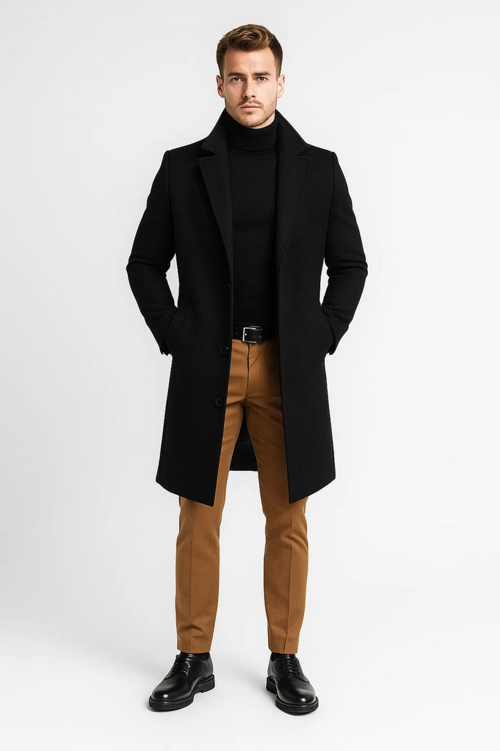 Wool-Blend Long Overcoat alternate view 2