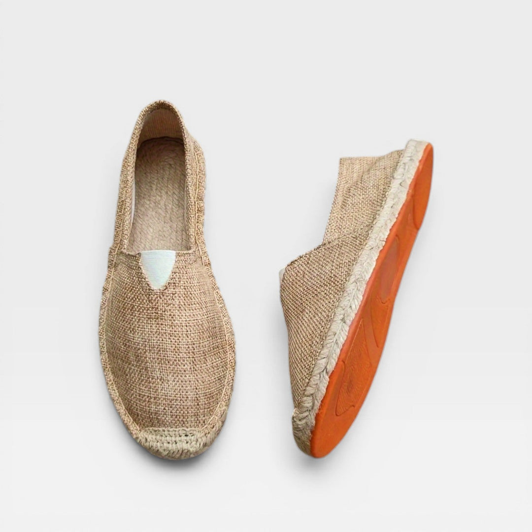 Woven Slip-On Espadrilles pair top and sole view