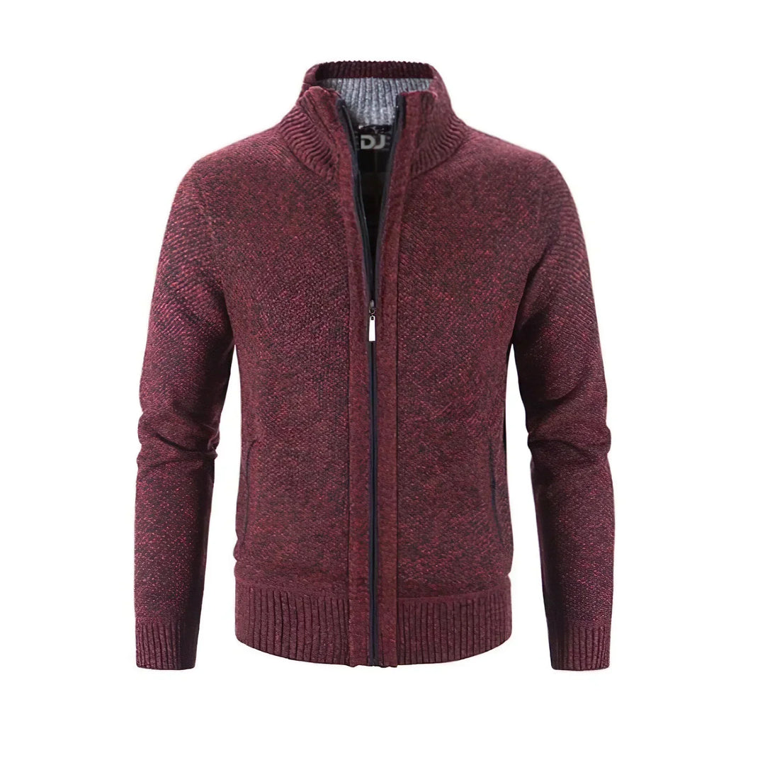 Black Zip-Up Cardigan detail view