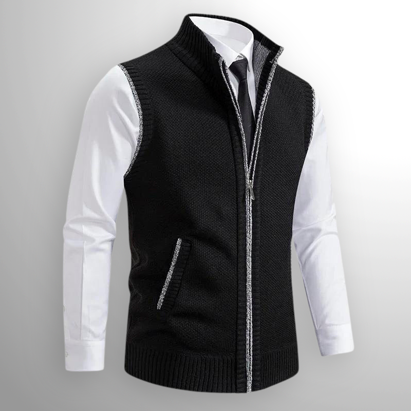Blue Sweater Vest front view