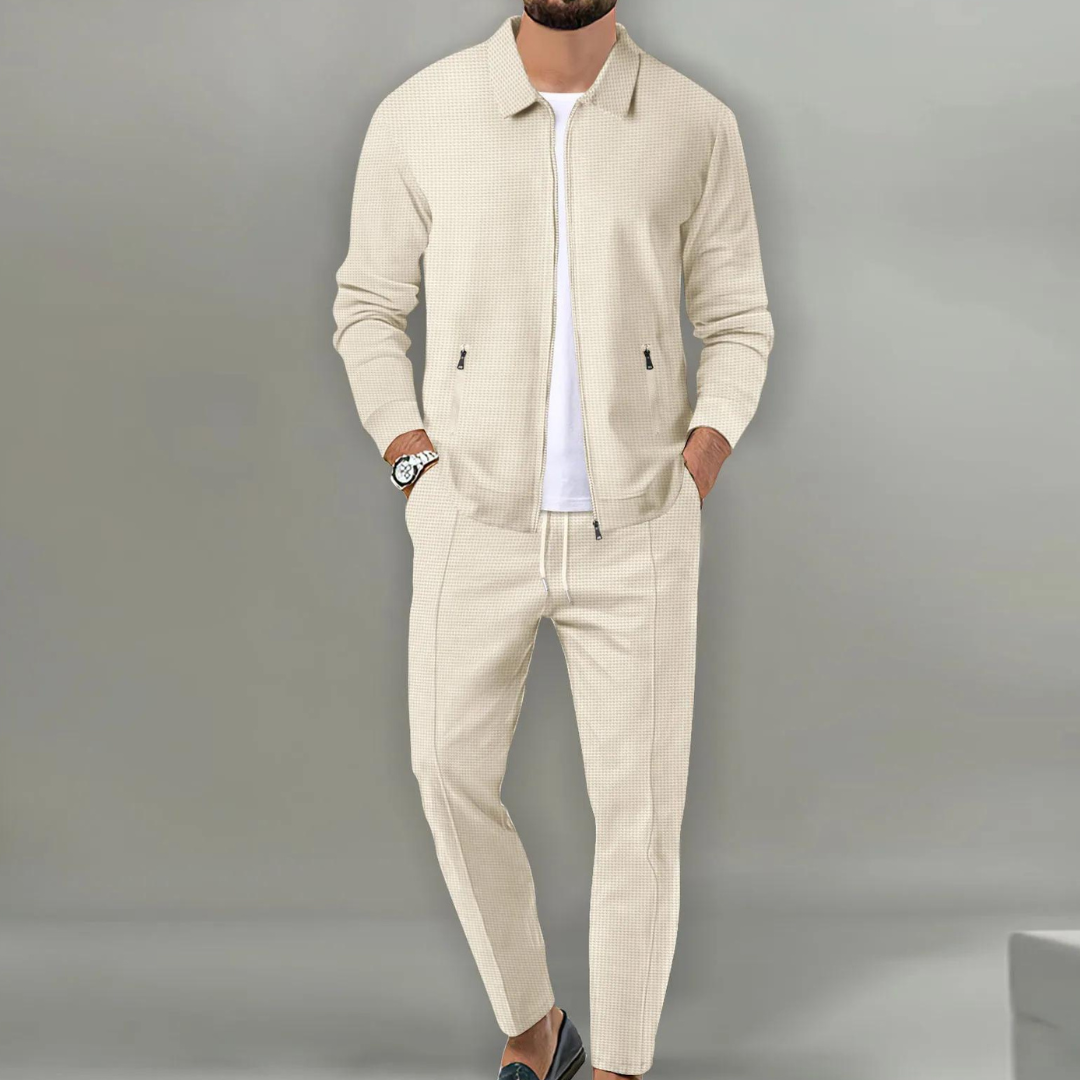 Zip-Up Tracksuit Set front view